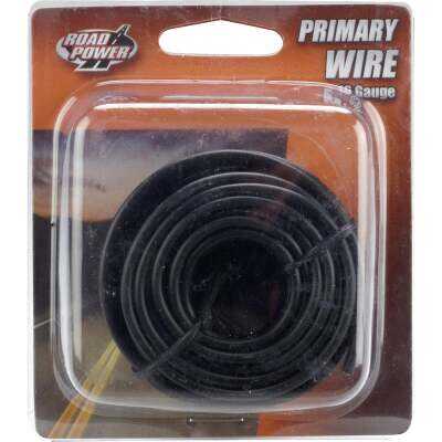 ROAD POWER 24 Ft. 16 Ga. PVC-Coated Primary Wire, Black